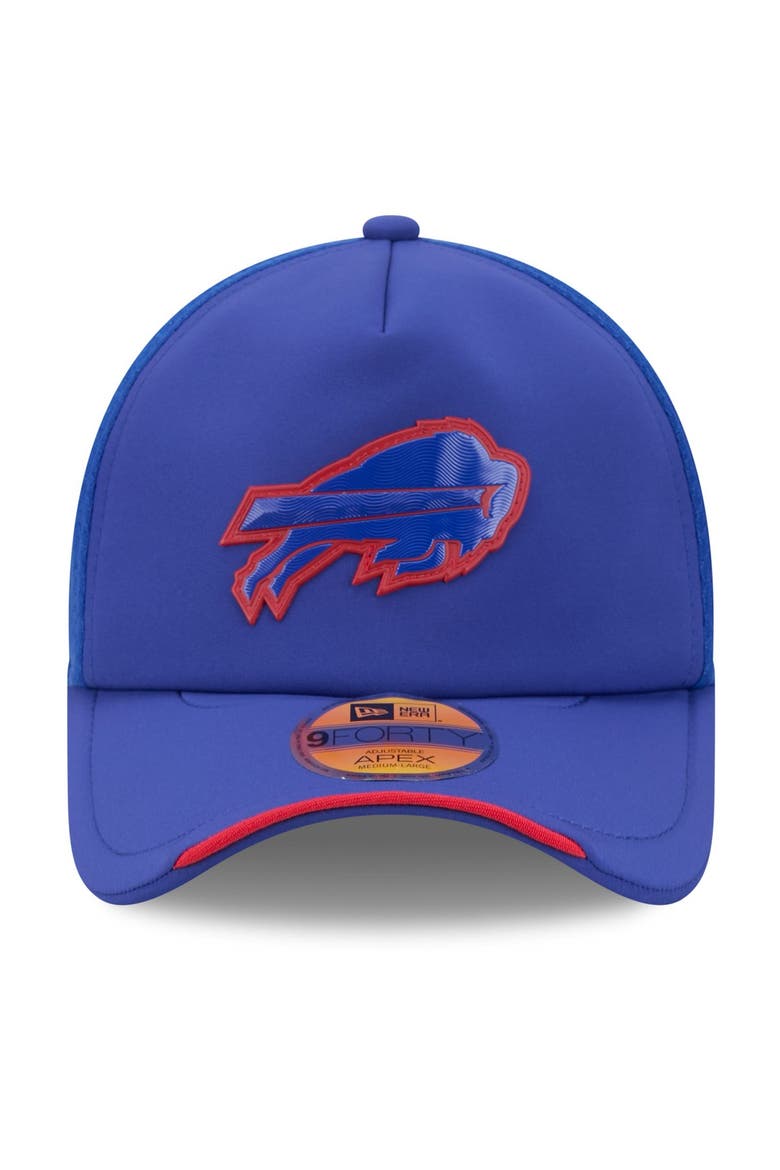 Men's New Era Royal Buffalo Bills 2026 Sideline Apex 9FORTY Adjustable Trucker Hat, Alternate, color, Royal