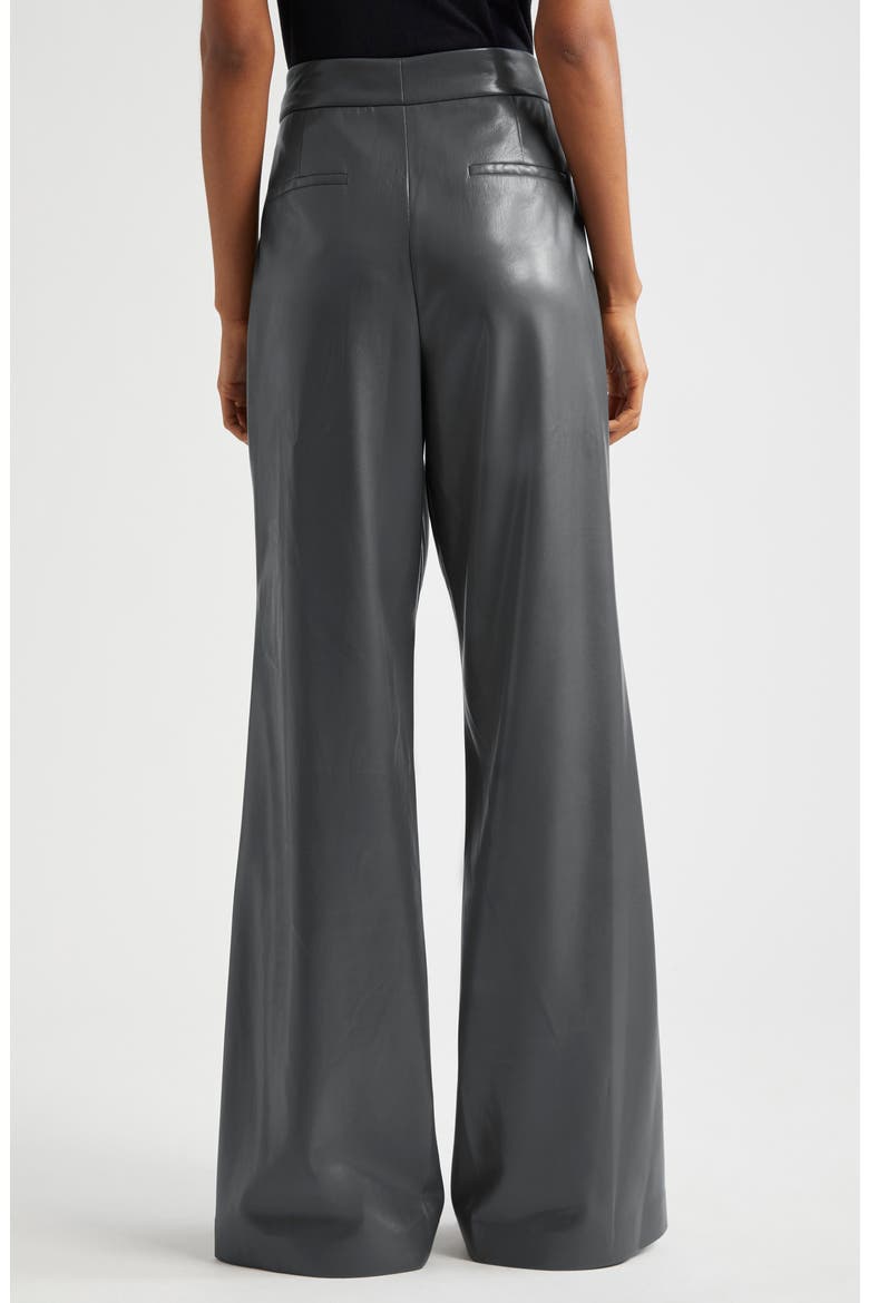 Dylan High Waist Faux Leather Flare Leg Pants, Alternate, color, CHARCOAL