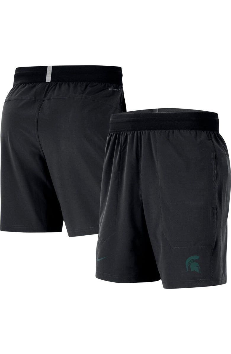 Nike Men's Nike  Black Michigan State Spartans Player Performance Shorts, Main, color, 