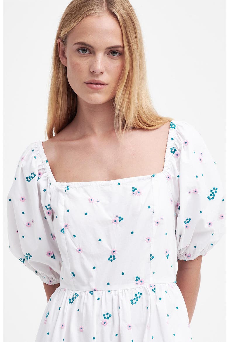 Fairacre Embroidered Floral Cutout Cotton Poplin Midi Dress, Alternate, color, MULTI
