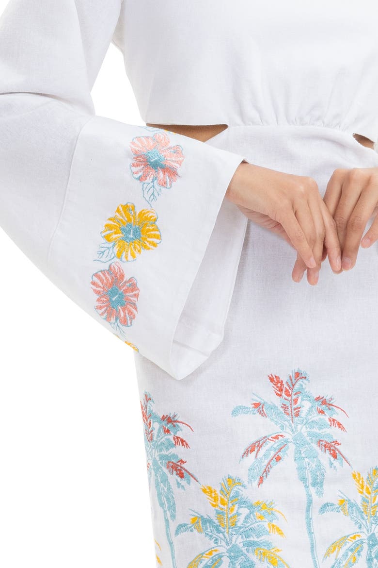 The BVIs - Embroidered Long Sleeve Dress, Alternate, color, White