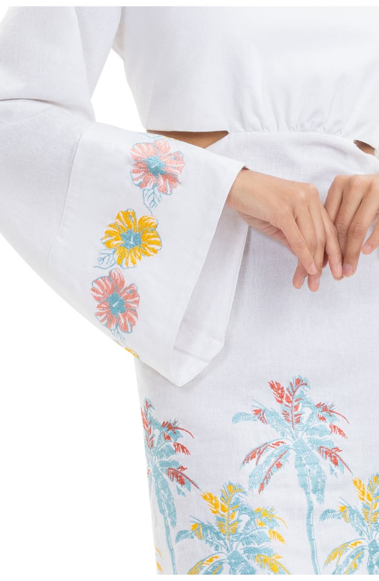 Kenny Flowers The BVIs - Embroidered Long Sleeve Dress, Alternate, color, White