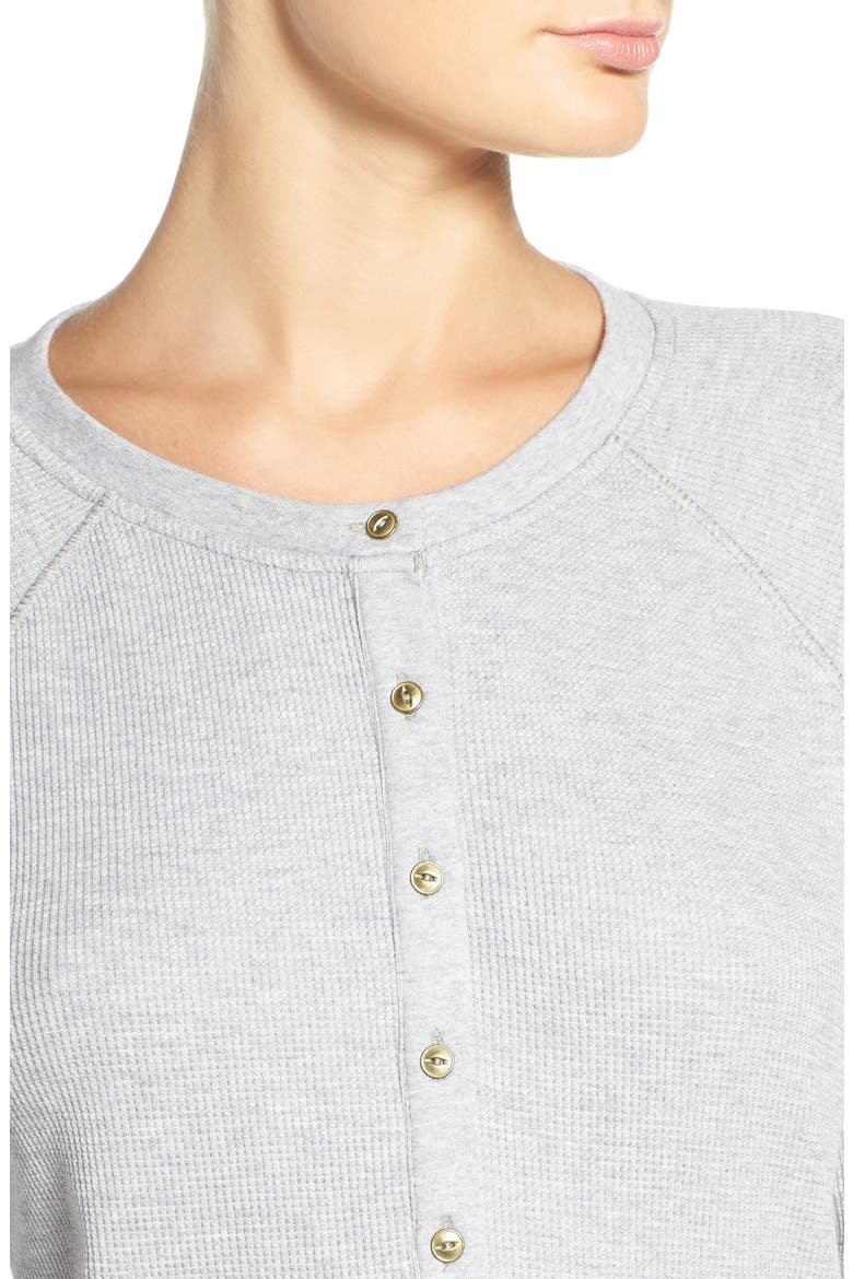 Waffle Knit Henley, Alternate, color, DRIFTER GREY