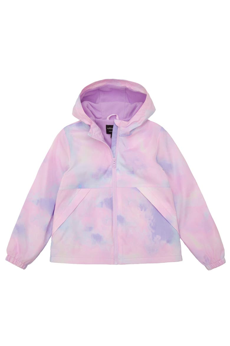 Kids' Lightweight Fleece-Lined Windbreaker, Alternate, color, Purple
