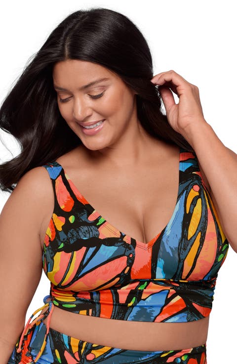 Cinched Adjustable Midkini Top