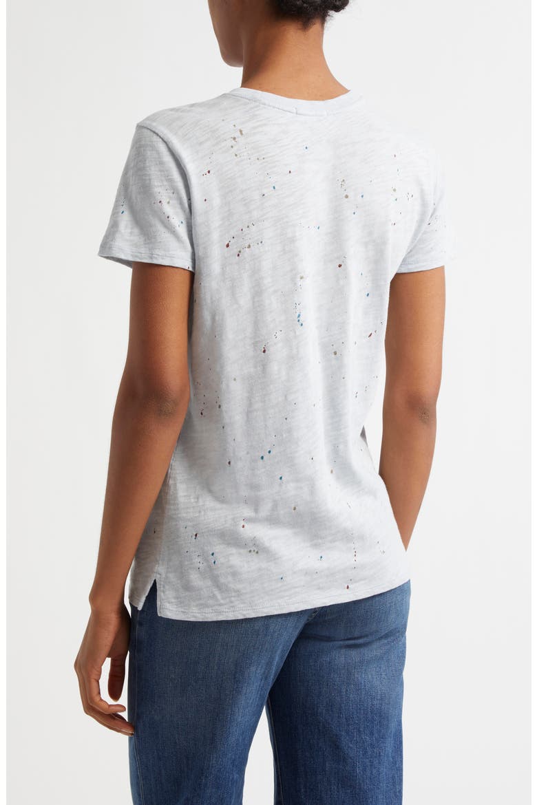 Splatter Print Slub Jersey T-Shirt, Alternate, color, POWDER BLUE MULTIDNU