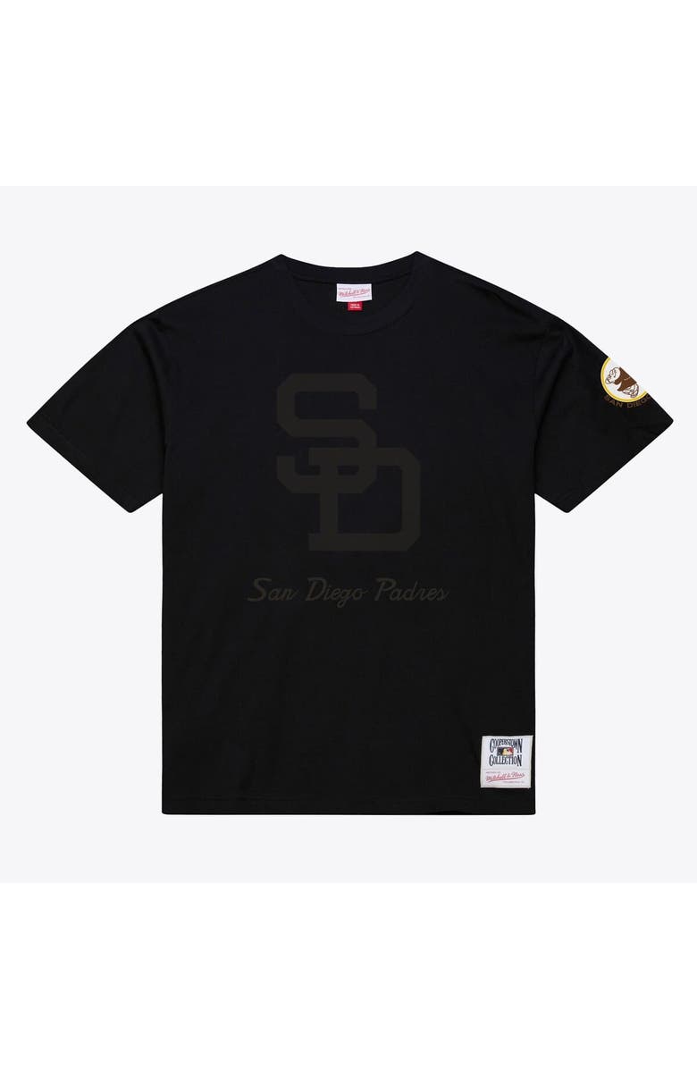 Mitchell & Ness Men Mitchell & Ness Black San Diego Padres Cooperstown Collection Phantom T-Shirt, Main, color, Black