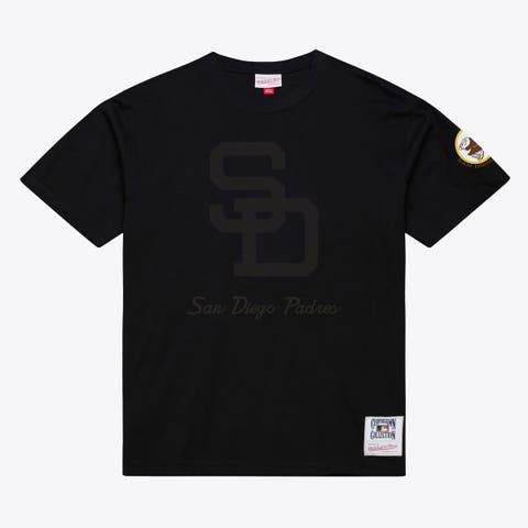 Men Mitchell & Ness Black San Diego Padres Cooperstown Collection Phantom T-Shirt