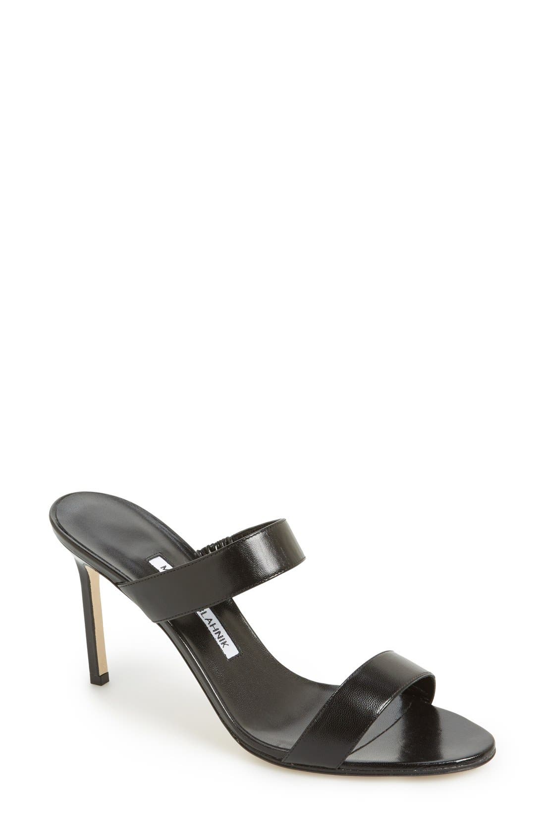 'Muluca' Slide Sandal, Main, color, BLACK