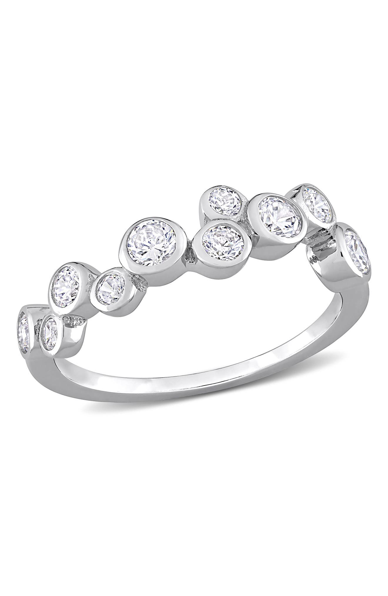 DELMAR Sterling Silver CZ Ring