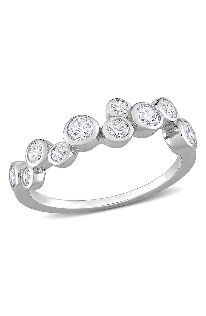 DELMAR Sterling Silver CZ Ring, Main, color, White