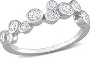 DELMAR Sterling Silver CZ Ring