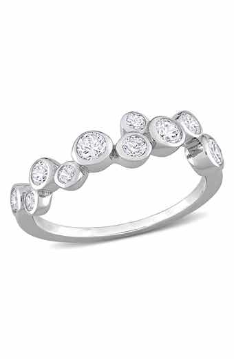DELMAR Sterling Silver CZ Ring