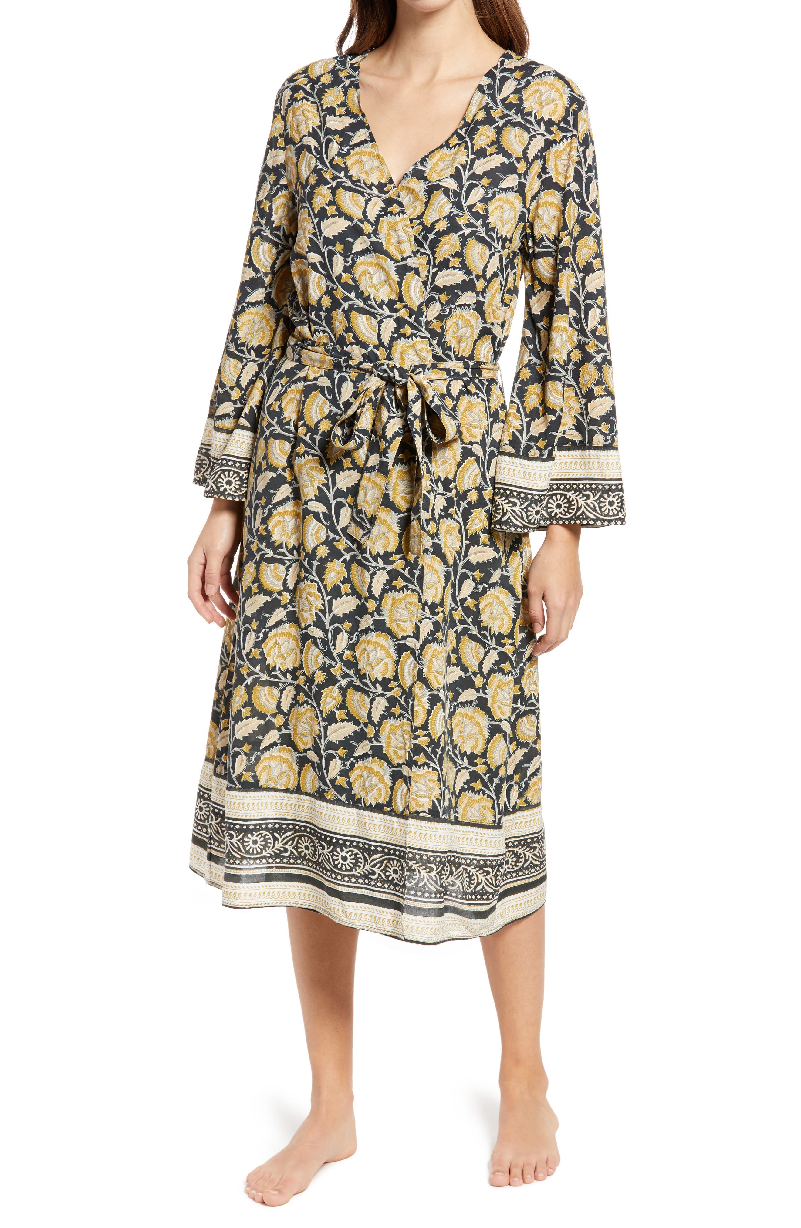 Cleobella Floral Long Sleeve Wrap Dress | Nordstrom