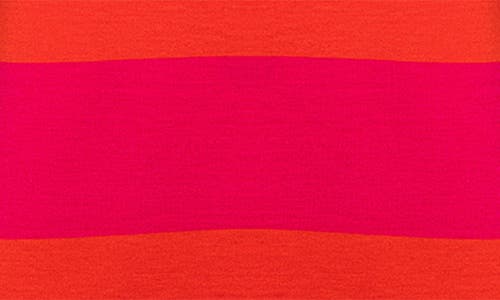 Isaac Mizrahi New York Embellished Ponte Shell In Magenta/orange Cabana Stripe