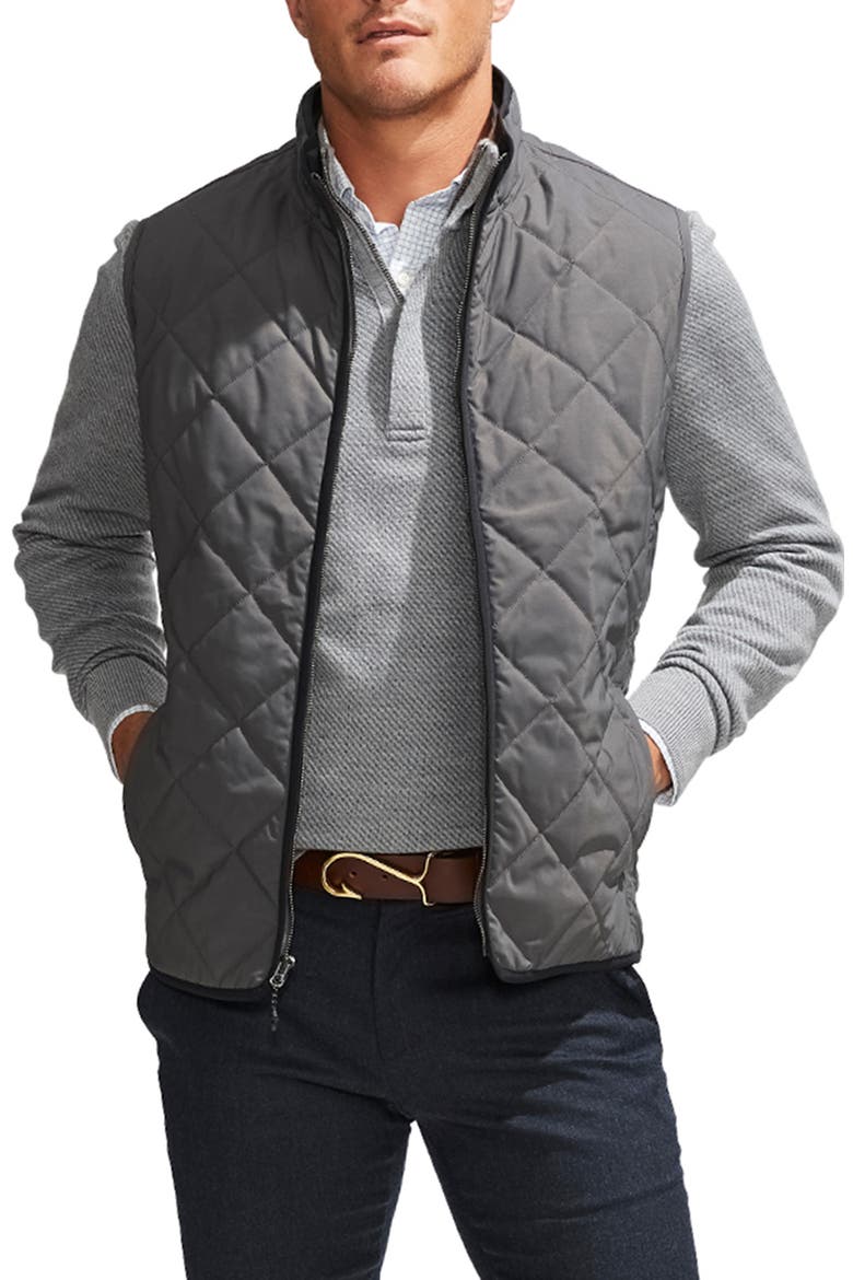 Dorset Quilted Vest, Main, color, ASPHALT