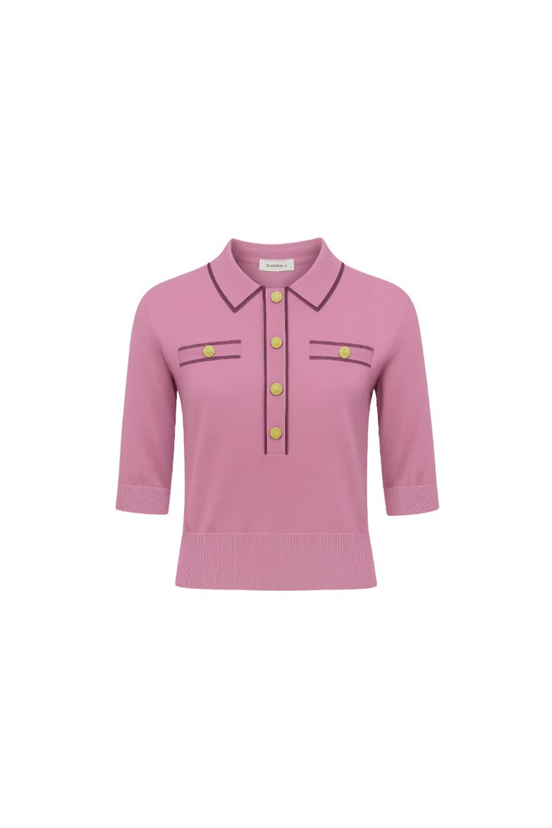 Bobbi Polo Shirt, Alternate, color, Dusty Rose