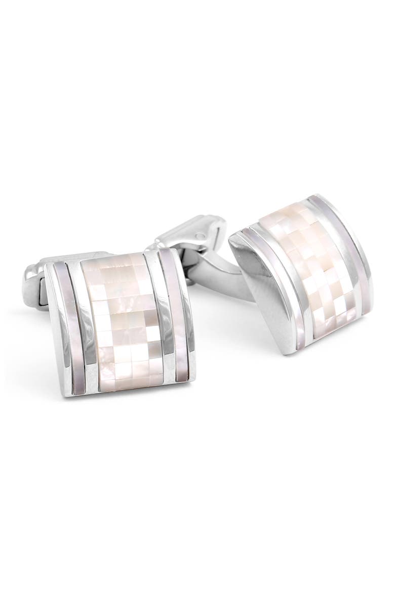 Thompson Mosaic Cuff Links, Main, color, MOP