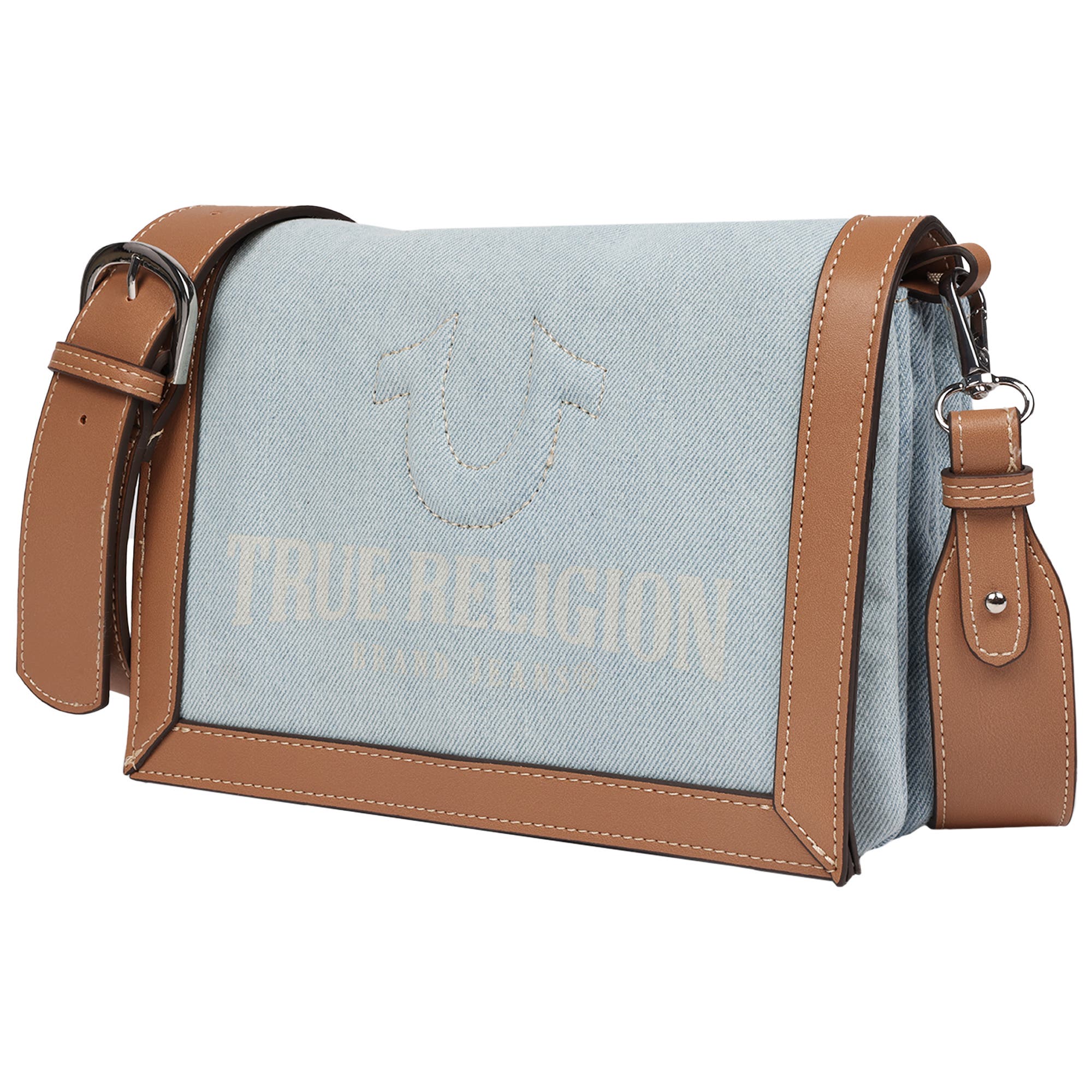True Religion Multi-Compartment Crossbody, Alternate, color, Light Blue