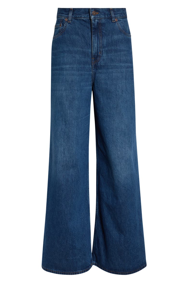 Organic Cotton Flare Leg Jeans, Alternate, color, NIGHT BLUE