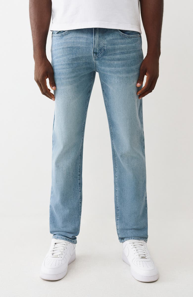 True Religion Geno Flap Slim Jeans, Main, color, Light Icy Blue Pine