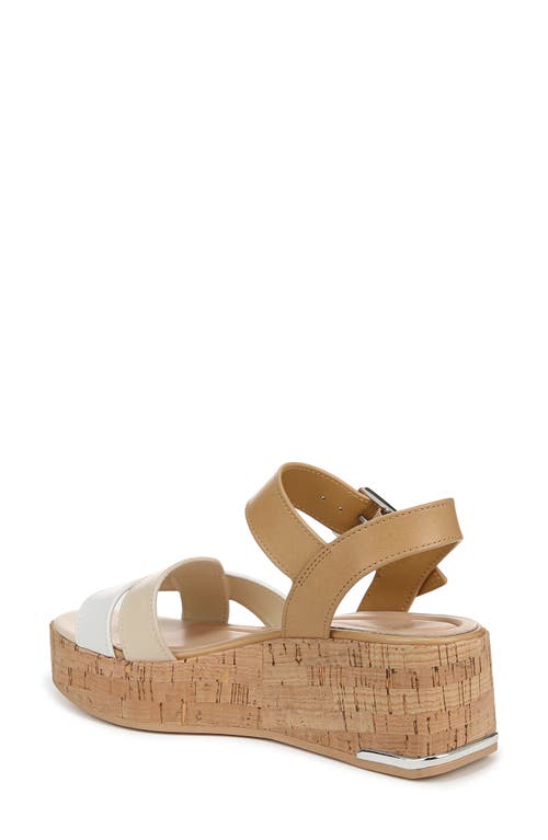 Sarto By Franco Sarto Tilly Ankle Strap Platform Wedge Sandal In White Multi