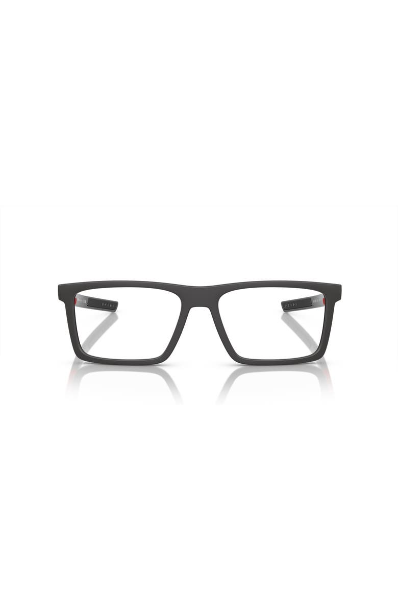 Prada Linea Rossa 54mm Rectangle optical glasses, Alternate, color, Grey