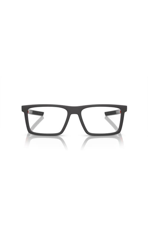 Prada Linea Rossa 54mm Rectangle Optical Glasses In Black