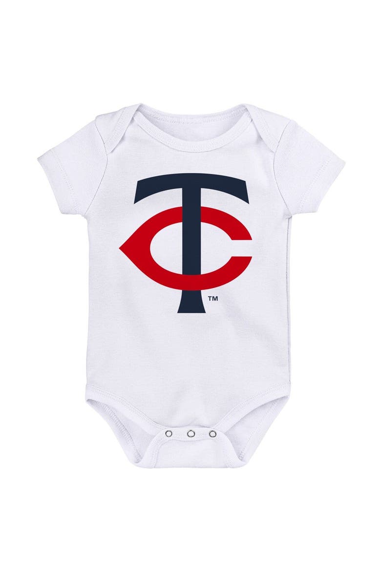 Newborn & Infant Navy/Red/White Minnesota Twins Minor League Player Three-Pack Bodysuit Set, Alternate, color, Navy