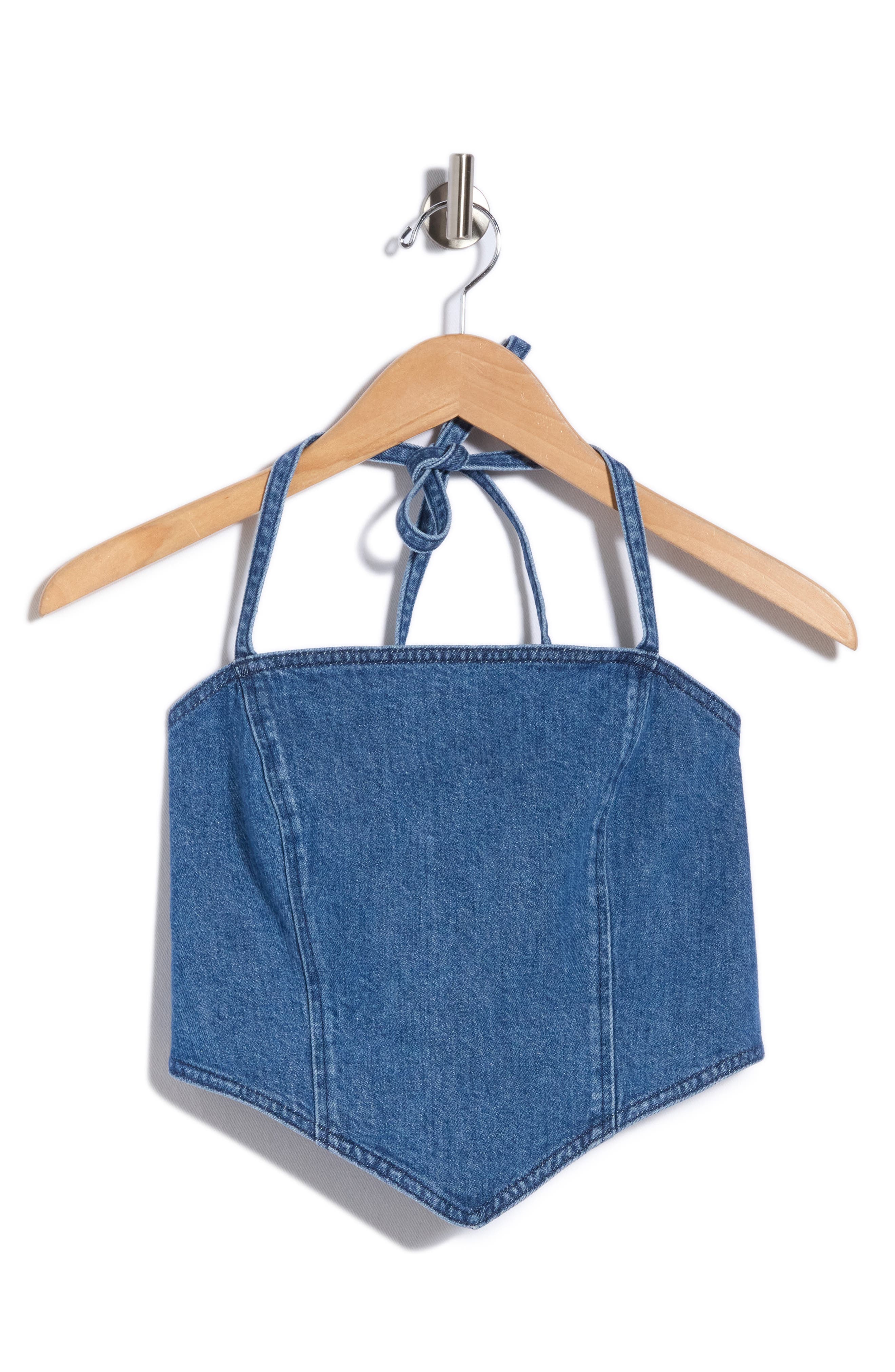 The Denim Recess Halter Top