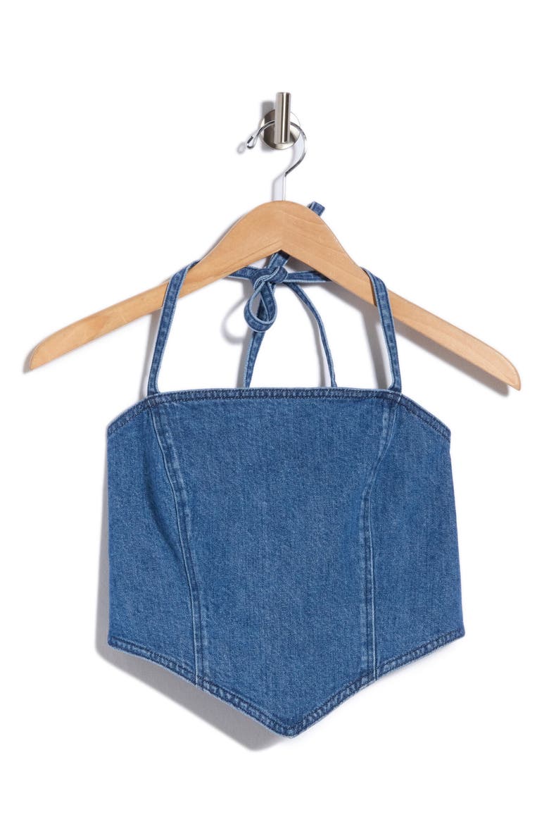 The Denim Recess Halter Top, Main, color, INDIGO