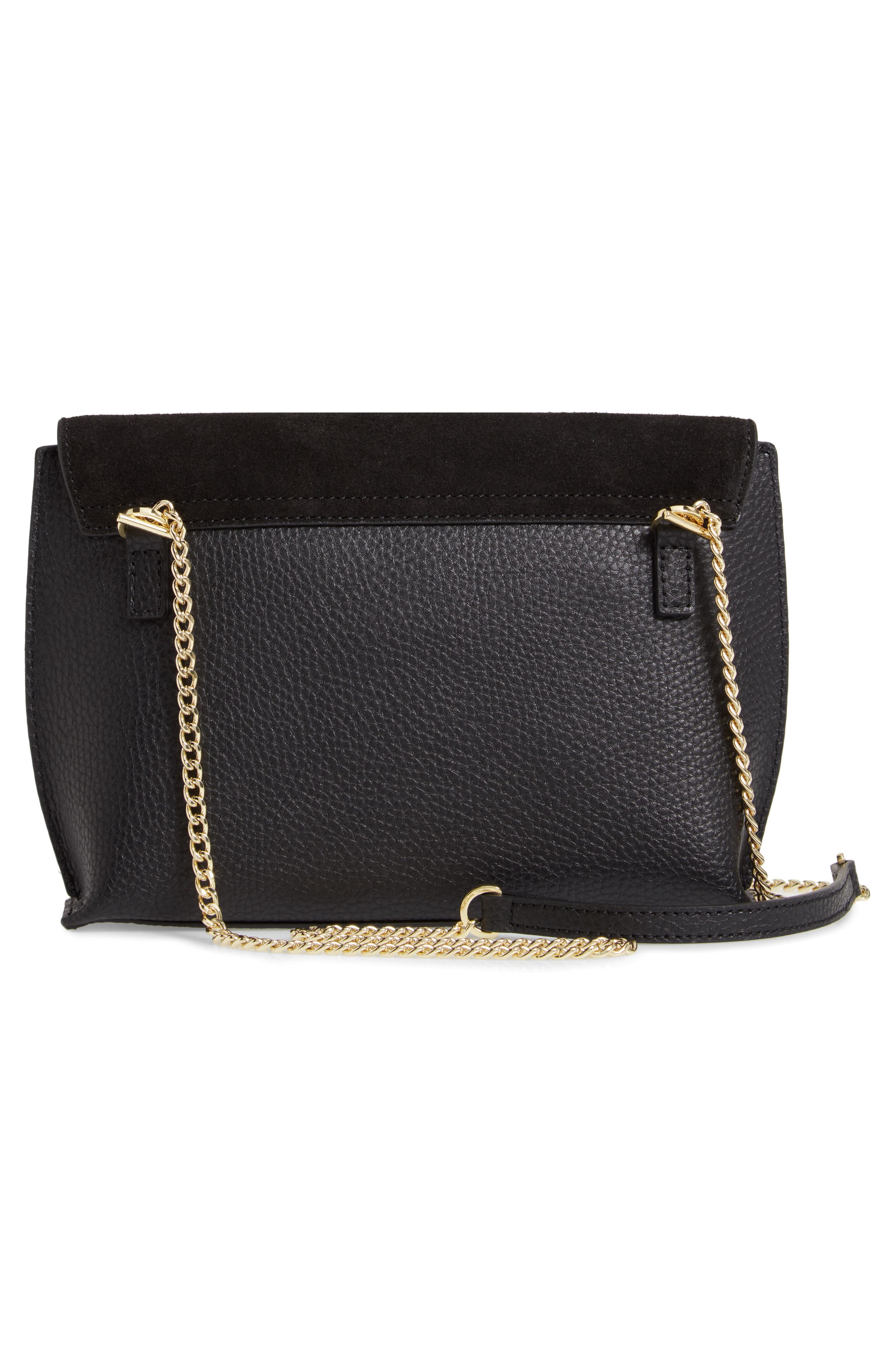 Ted Baker London Lisa Bar Detail Suede & Leather Crossbody Bag, Alternate, color, 