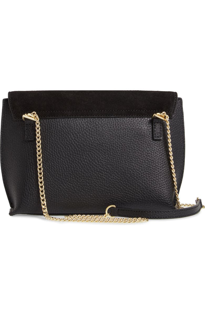Ted Baker London Lisa Bar Detail Suede & Leather Crossbody Bag, Alternate, color,