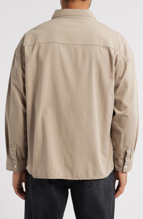 Frame Relaxed Fit Denim Button-up Shirt In Brown