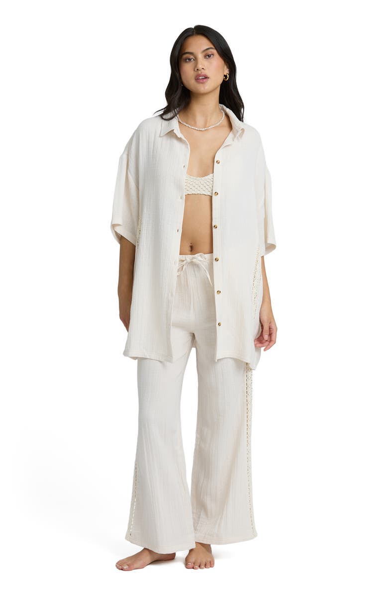 Billabong Feelin Fine Cover-Up Pants, Alternate, color, White Cap