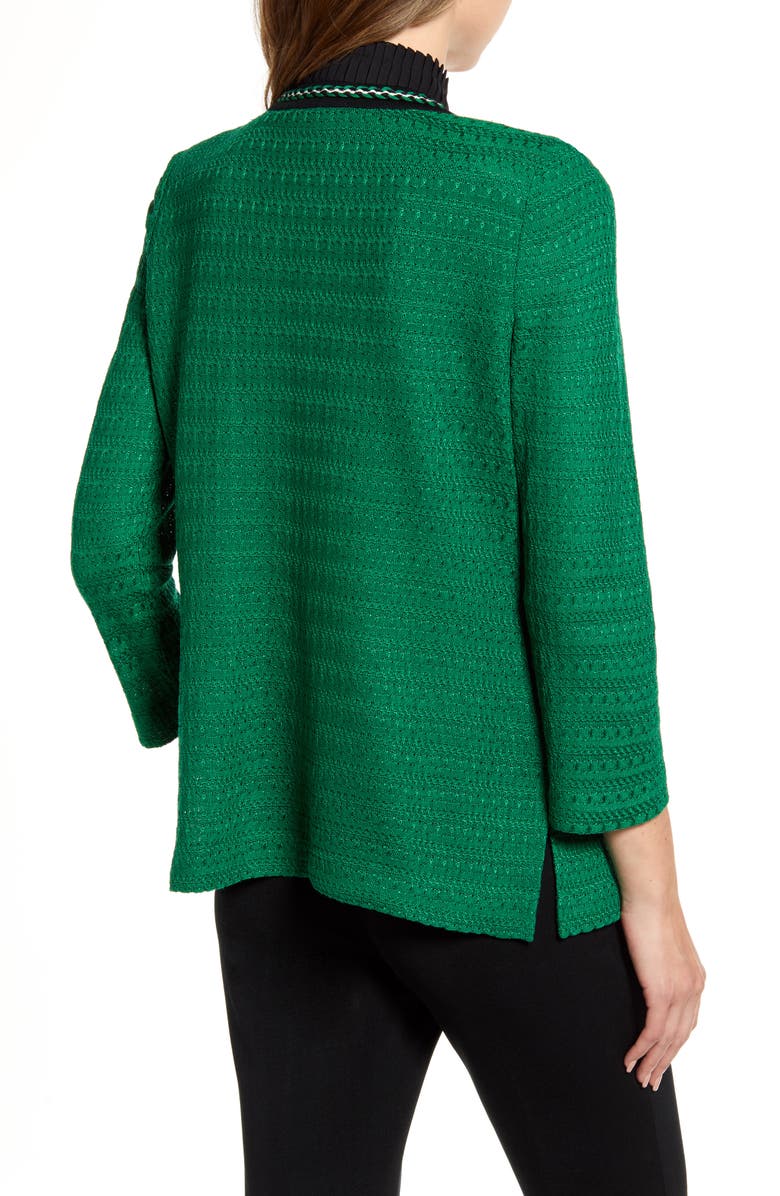 Ming Wang Braided Trim Jacquard Jacket, Alternate, color, 