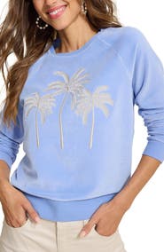 Tommy Bahama Lux Shores Velour Palm Sweatshirt