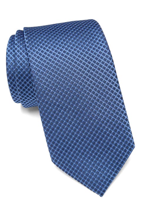 Steel Micro Diamond Print Tie