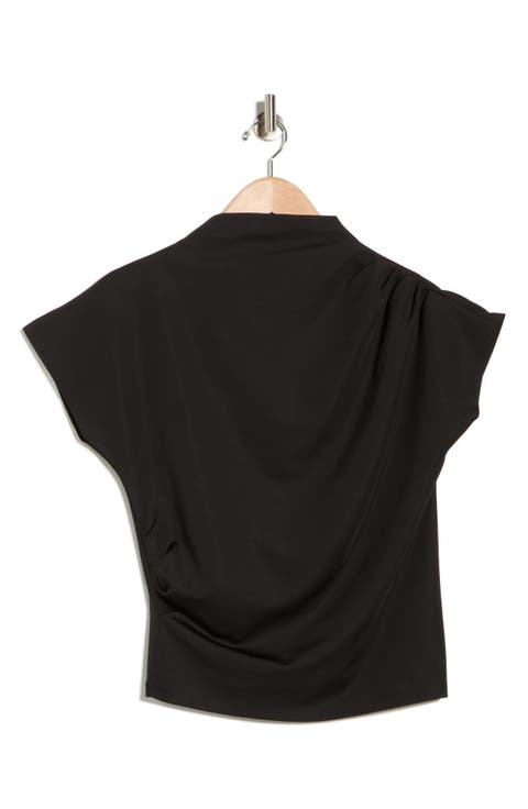 High Neck Draped Top