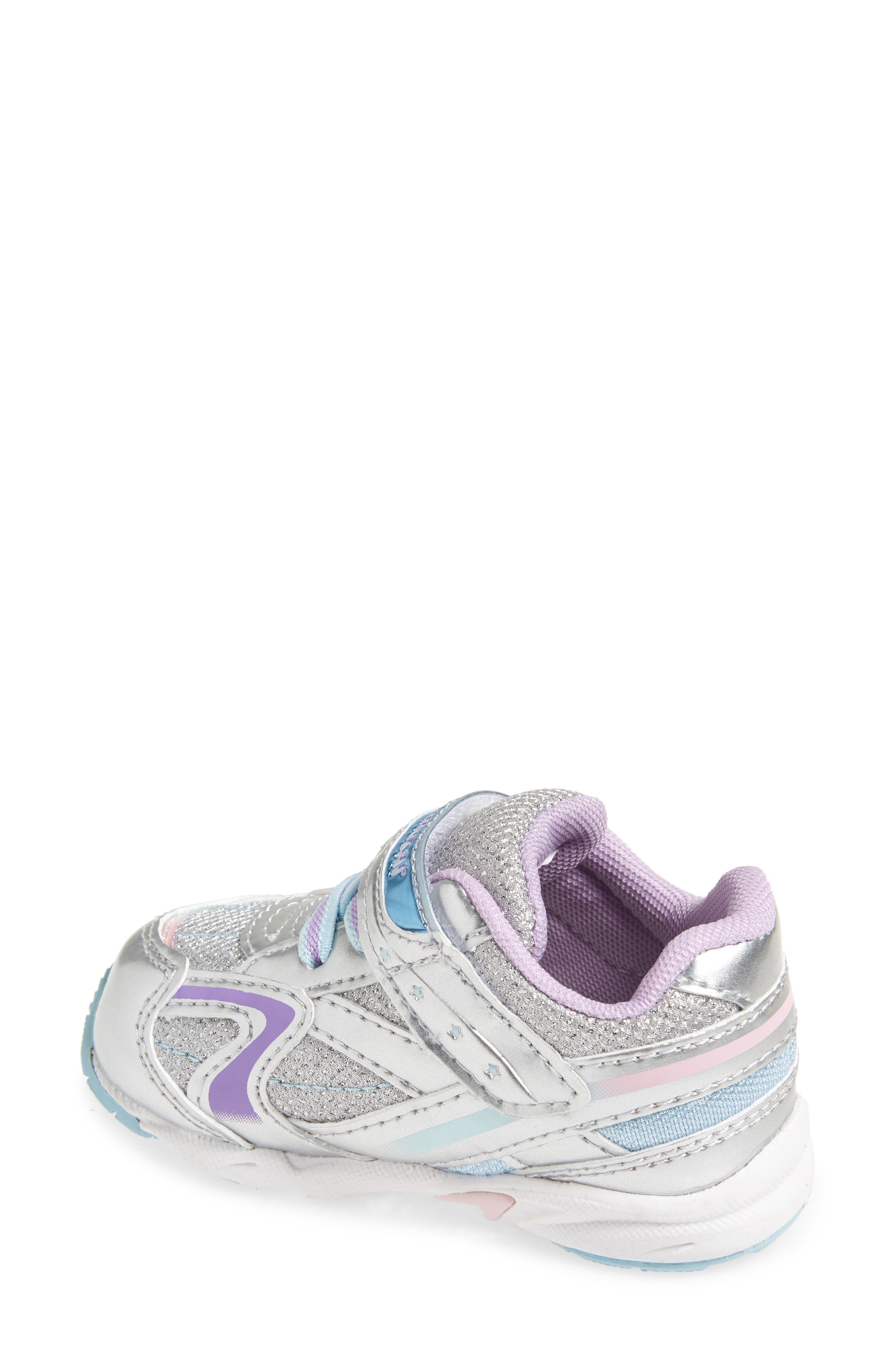 Tsukihoshi Kids' Glitz Washable Sneaker, Alternate, color, Silver/ Lavender