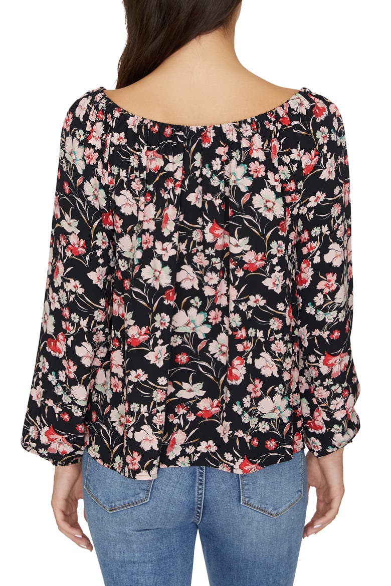 Genevieve Floral Top, Alternate, color, FILTERED SPRING