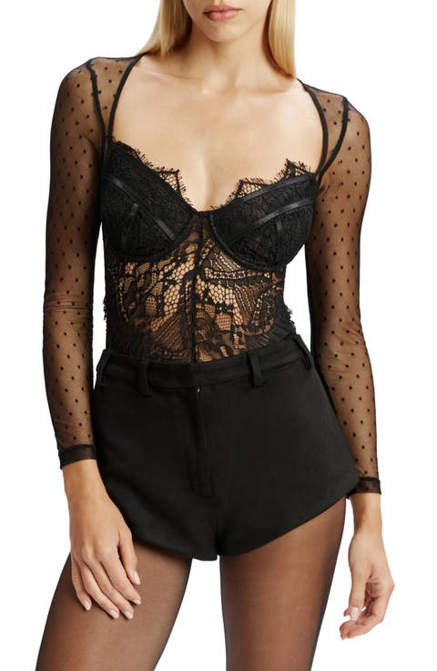 Farrah Lace & Mesh Bodysuit