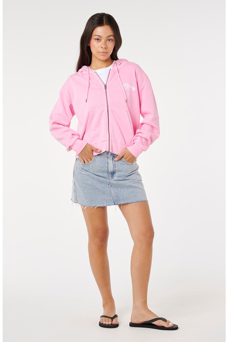 Aloha Graphic Print Relaxed Hoodie, Alternate, color, PASTEL PINK