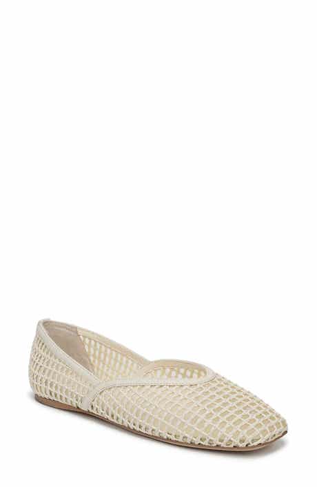 Flexa Square Toe Mesh Flat