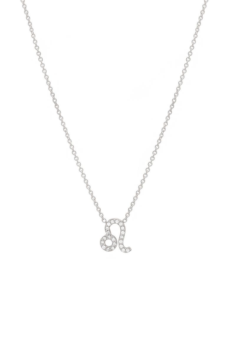 BYCHARI Diamond Zodiac Pendant Necklace, Main, color,