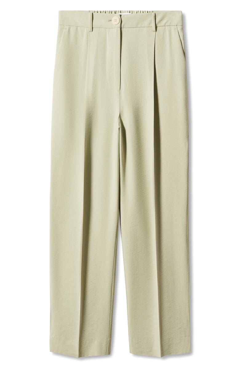 MANGO Pleated Straight Leg Trousers, Alternate, color, 