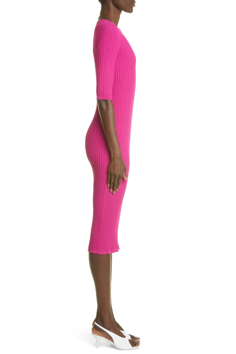 Ribbed Jersey Midi Sweater Dress, Alternate, color, ORCHID