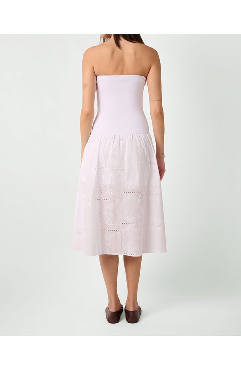 WeWoreWhat Ribbed Cotton Midi Dress, Alternate, color, White Multi