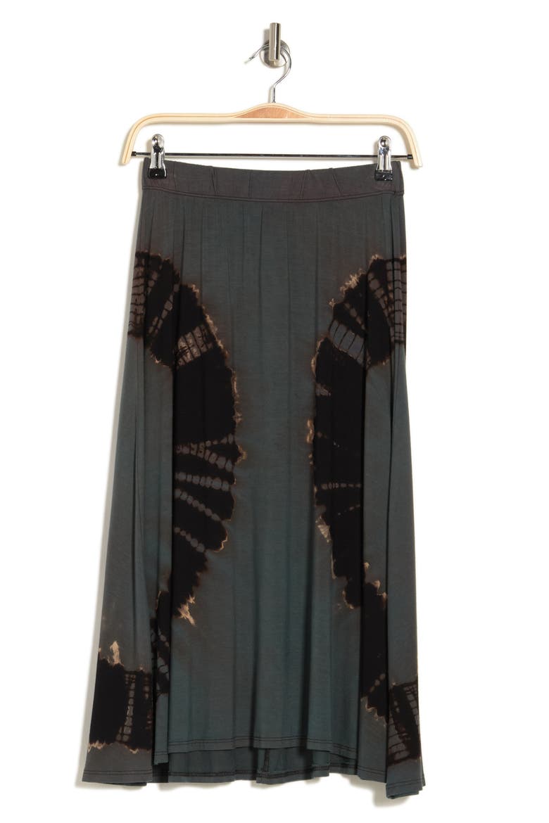 Hi-Low A-Line Skirt, Alternate, color, CHARCOAL