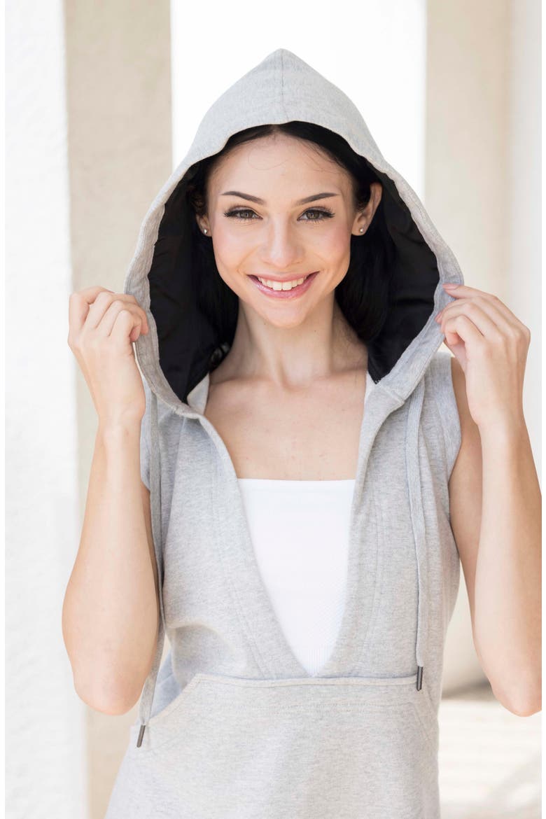 The Deepsea Sleeveless Hoodie, Alternate, color, Grey